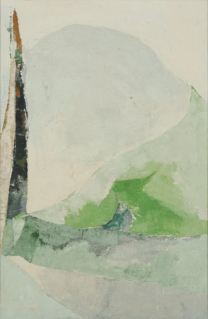 UBEKENDT KUNSTNER. Abstrakt komposition, olie på lærred, usigneret. — Paintings — Palsgaard Kunstauktioner