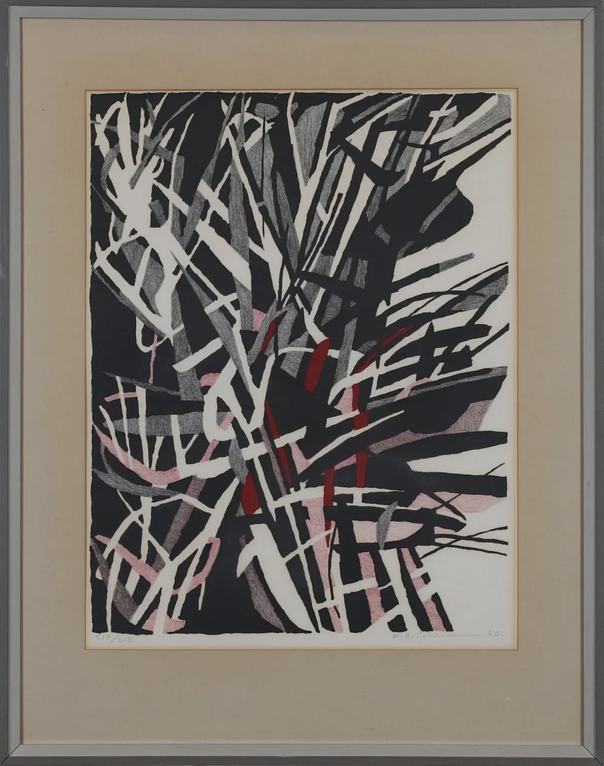 KARL AXEL PEHRSON. färglitografi, signerad, daterad -60 och numrerad 214/310. — Engravings & Prints — Gomér & Andersson Nyköping