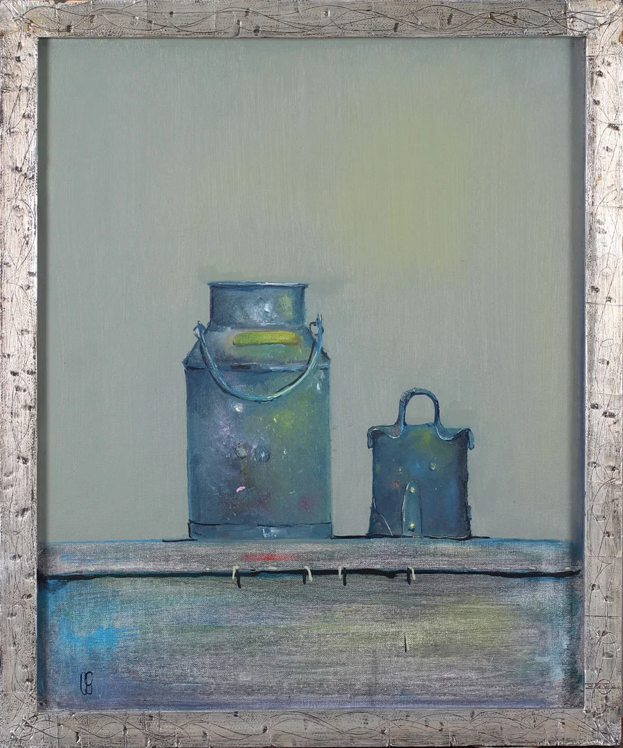 OLLE GUSTAFSSON. Stilleben, olja på dukpannå, monogramsignerad. — Paintings — Stadsauktion Sundsvall