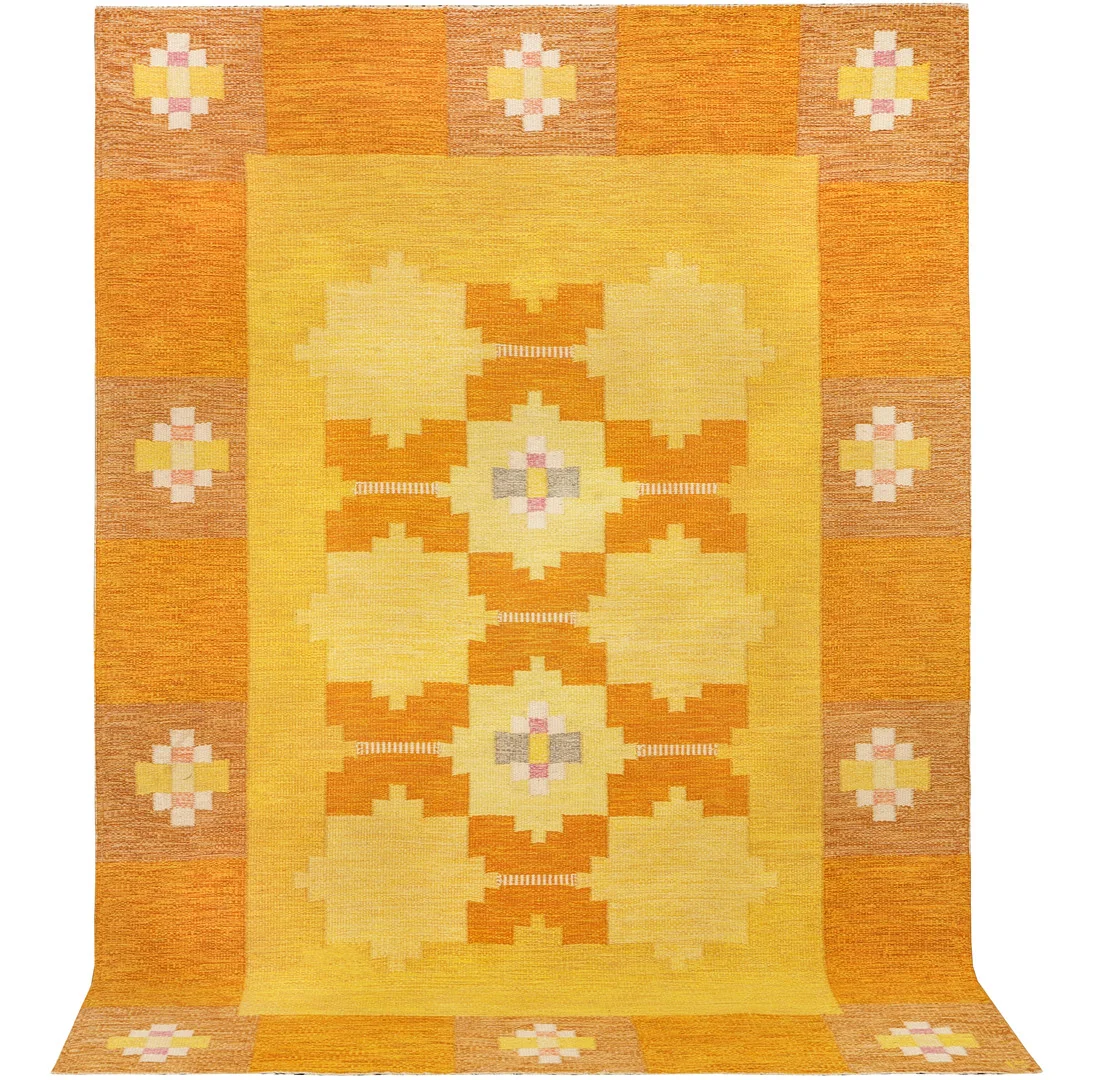 INGEGERD SILOW. Matta, röllakan, 282X194 cm. — European Carpets & Textiles — Formstad Auktioner