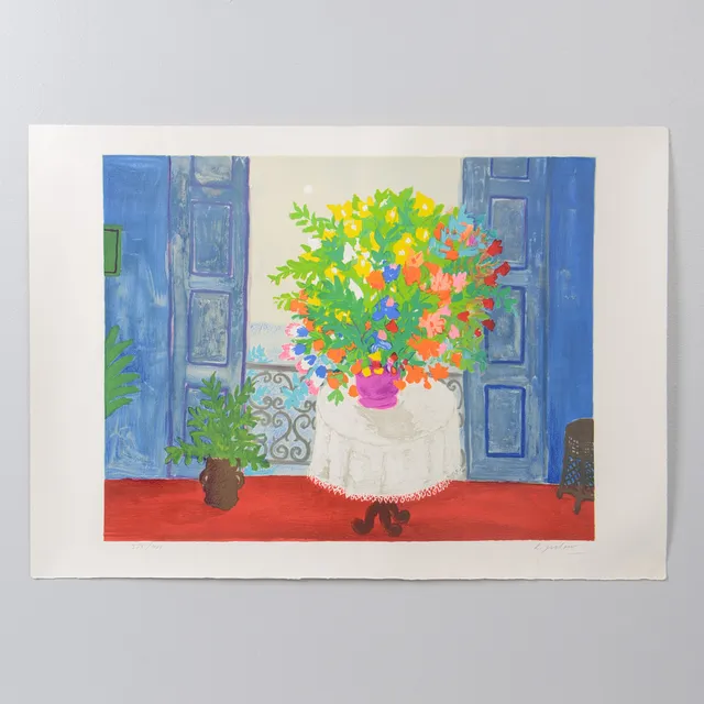 LENNART JIRLOW. Färglitografi, interiörmotiv.