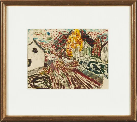 Strømme, Olav — Hus i landskap — Kunst/Øvrig billedkunst — Blomqvist