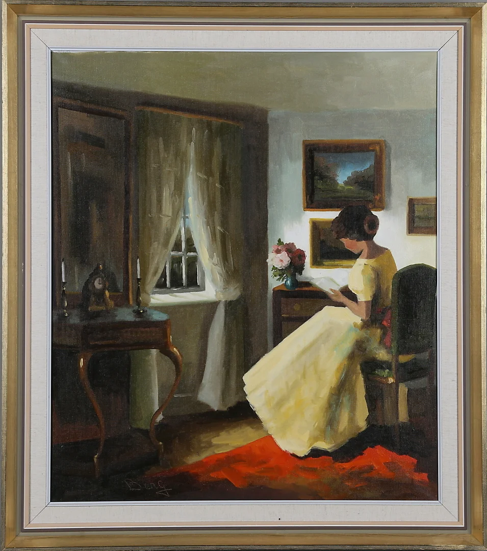 BENTE BERG. olja på duk, signerad. — Paintings — Gomér & Andersson Norrköping