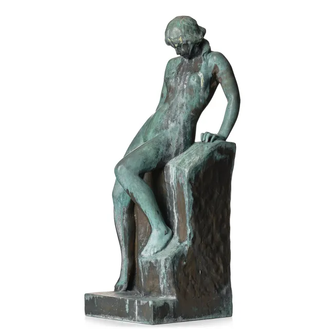 Theodor Lundberg, Kvinna på klippa.
