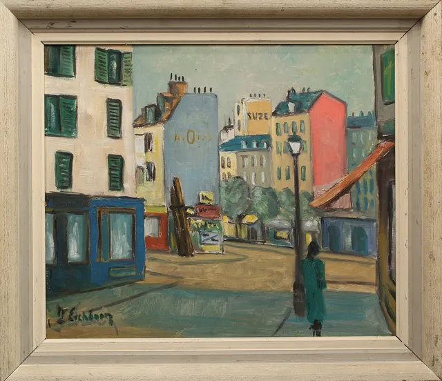 JACK EICHBORN. olja på duk, Parismotiv, signerad J Eichborn.