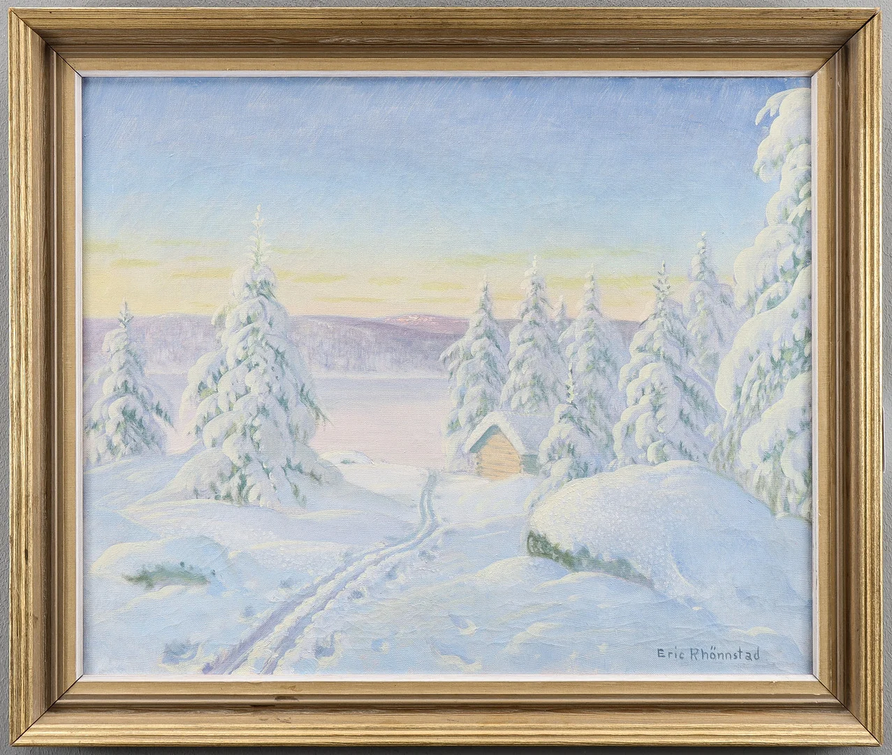 ERIC RHÖNNSTAD. Olja på duk, signerad. — Paintings — Karlstad Hammarö Auktionsverk