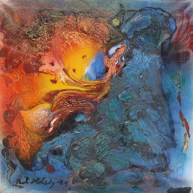 PAUL HOLSBY. "En tragisk händelse", olja på duk, signerad, Paul Holsby - 89.