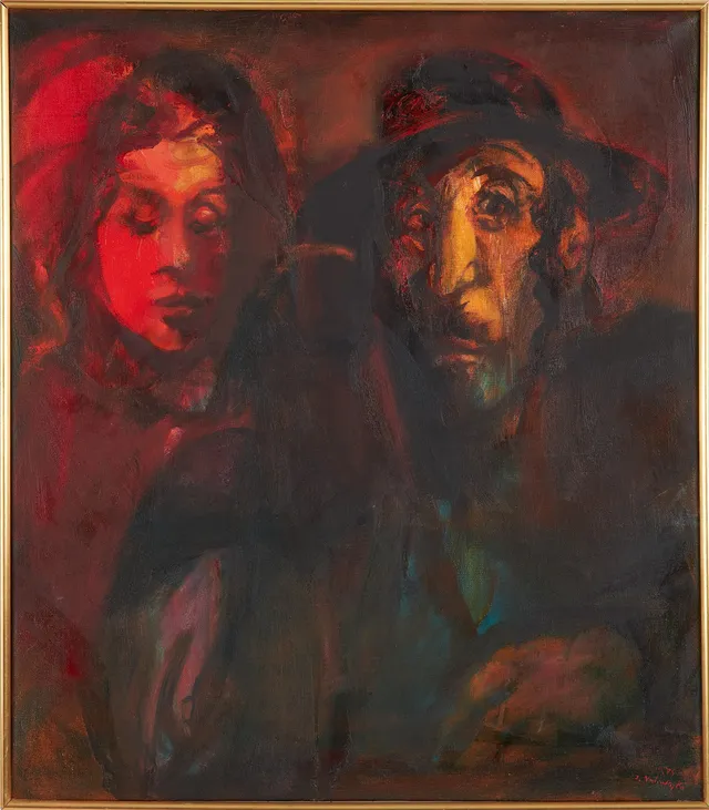 JAN NALIWAJKO. Figurmotiv, olja på duk, signerad och daterad 1975.