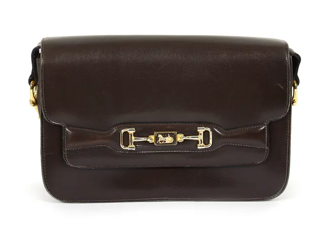 VÄSKA, CÉLINE, vintage, brunt skinn, gulmetall detalj, 25x18x 6cm, dustbag.