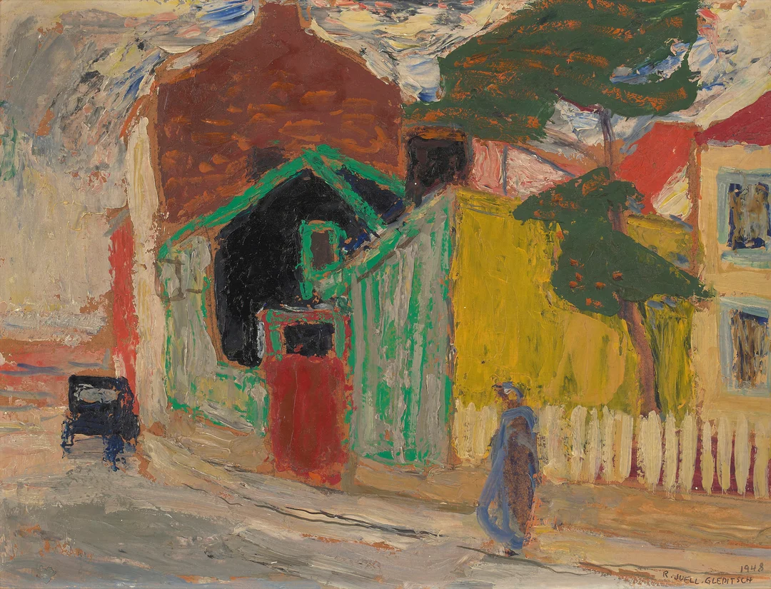 Gleditsch, Rolf Juell — Gatelangs, 1948 — Kunst/Maleri — Blomqvist