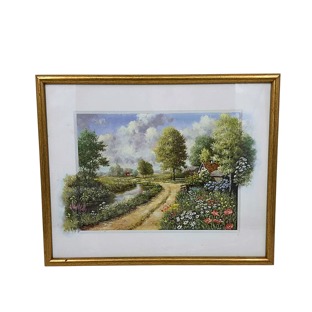 BILDERRAHMEN AUS HOLZ MIT MUSTERBILD. — Paintings — Auktionshaus Stuber's Hammerschlag