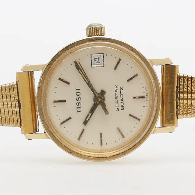ARMBANDSUR, boett guld 14k, Tissot Seastar.