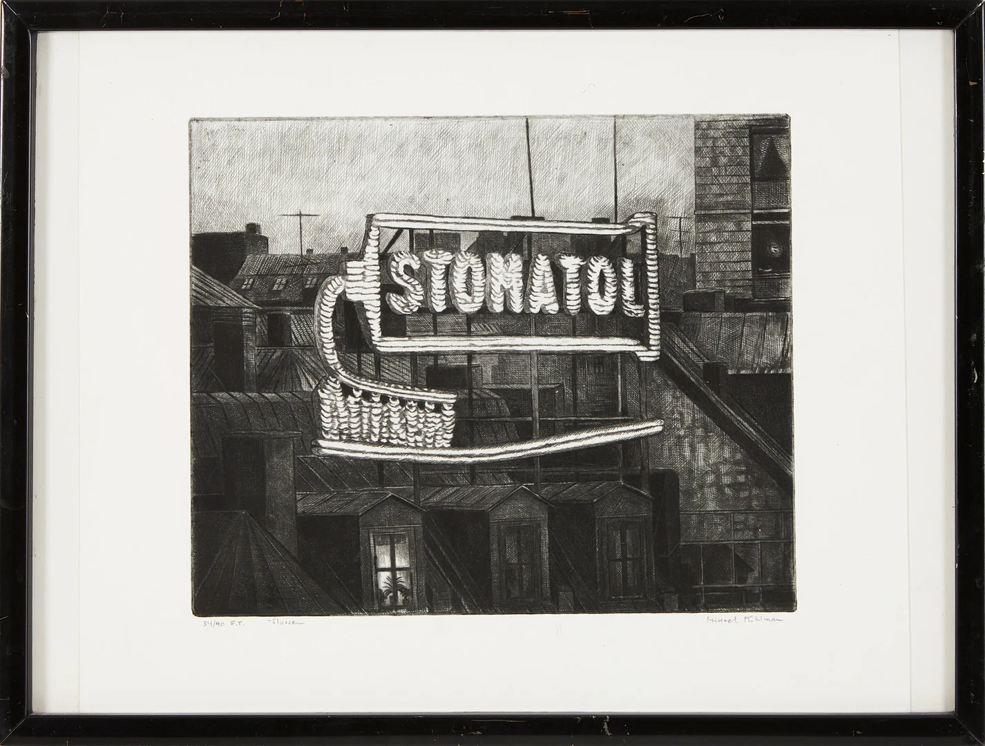 MIKAEL KIHLMAN (FÖDD 1953). "Slussen", etsning, signerad Mikael Kihlman, 34/40 ET. — Paintings — Stockholms Auktionsverk Magasin 5