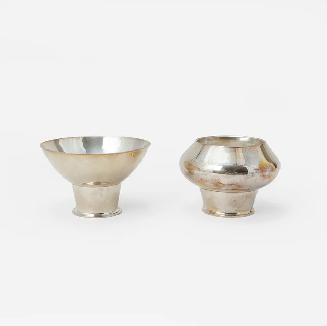 TORE ELDH. Skålar, 2 st, silver, Göteborg 1963 och 1969. Vikt ca 450 g.