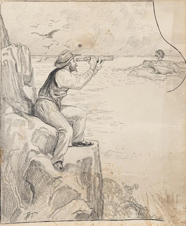 Axel Törneman, Man med kikare.