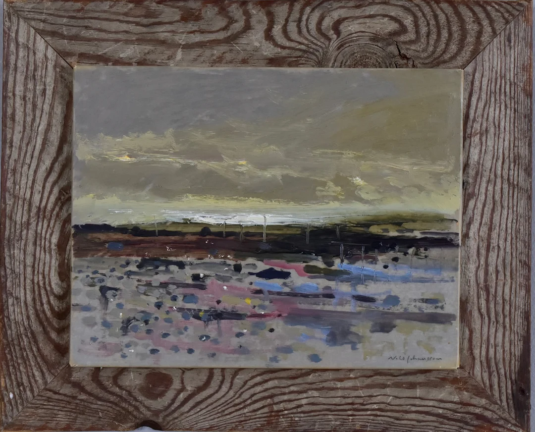 NILS JOHANSSON. Olja på pannå. — Paintings — Halmstads Auktionskammare