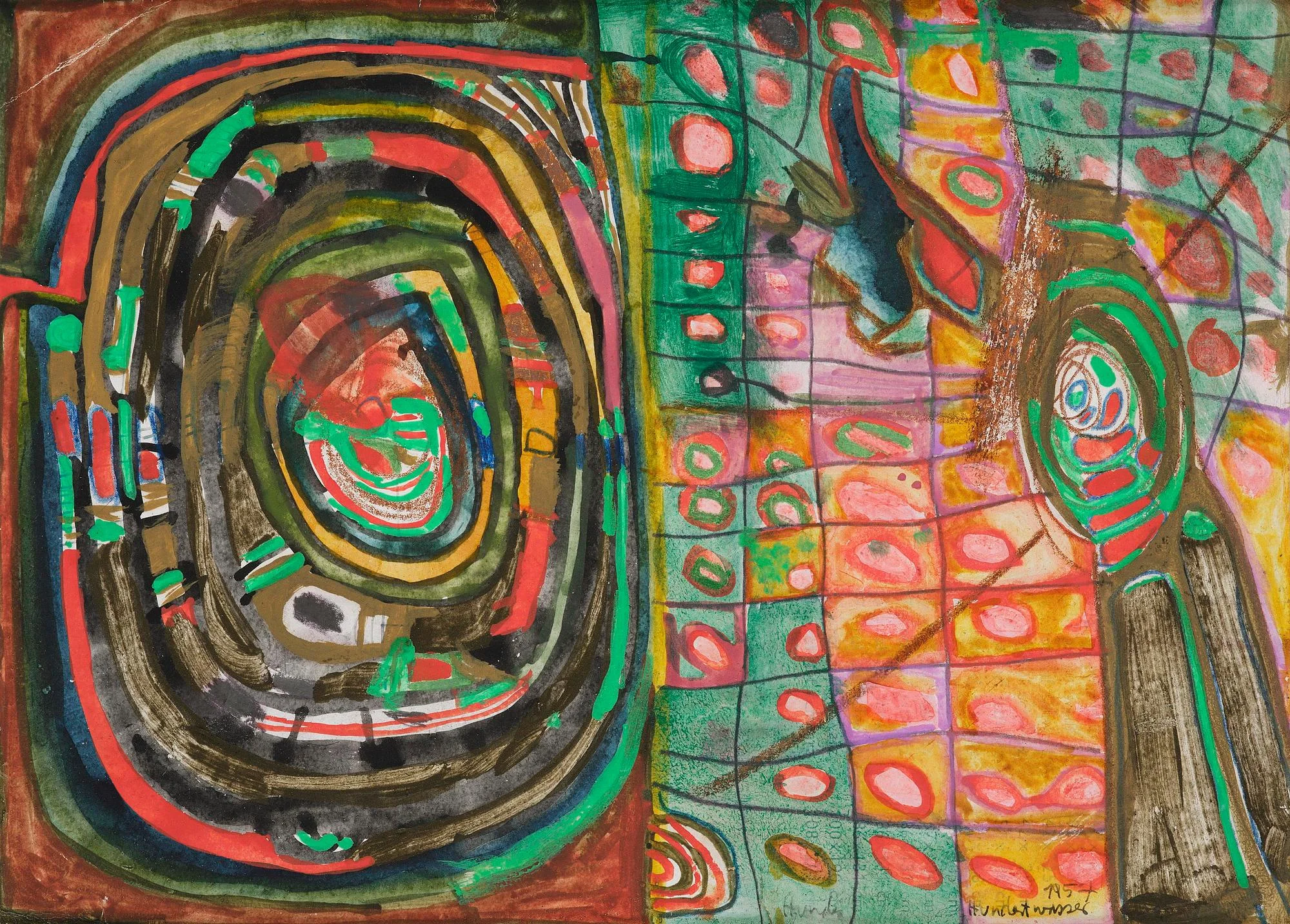Friedensreich Hundertwasser, "Spirale und Karos",. — Bukowskis
