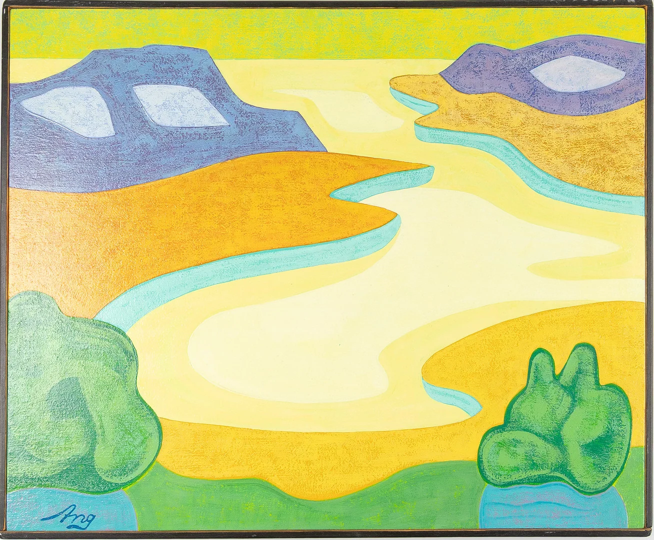 ARNE NORBERG. Olja på pannå, "Morgon - Solviken", signerad och daterad -79. — Paintings — Stockholms Auktionsverk Helsingborg
