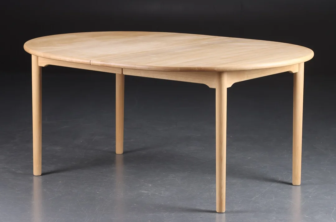 Andreas Hansen. Spisebord, massiv bøg, model AH91 (3) — Furniture/Dining tables, dining room furniture — Lauritz