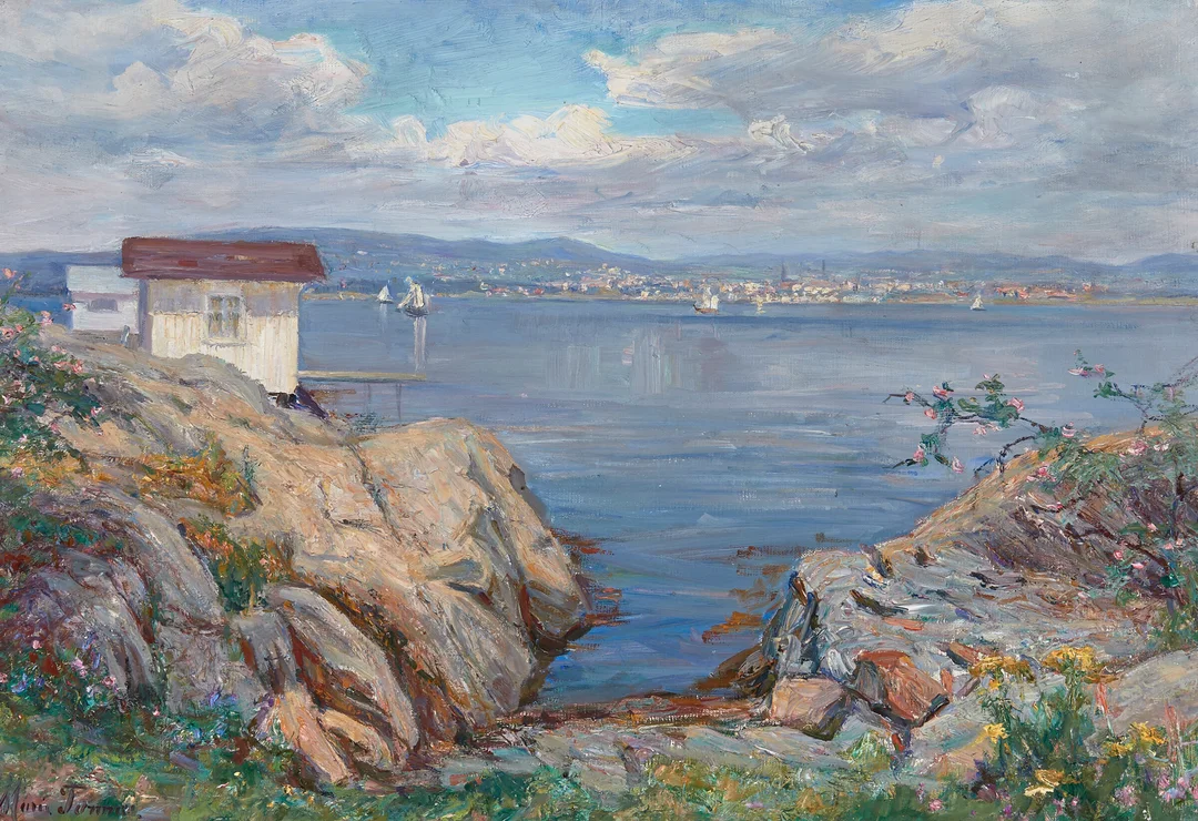 Tannæs, Marie — Ved Oslofjorden — Kunst/Maleri — Blomqvist