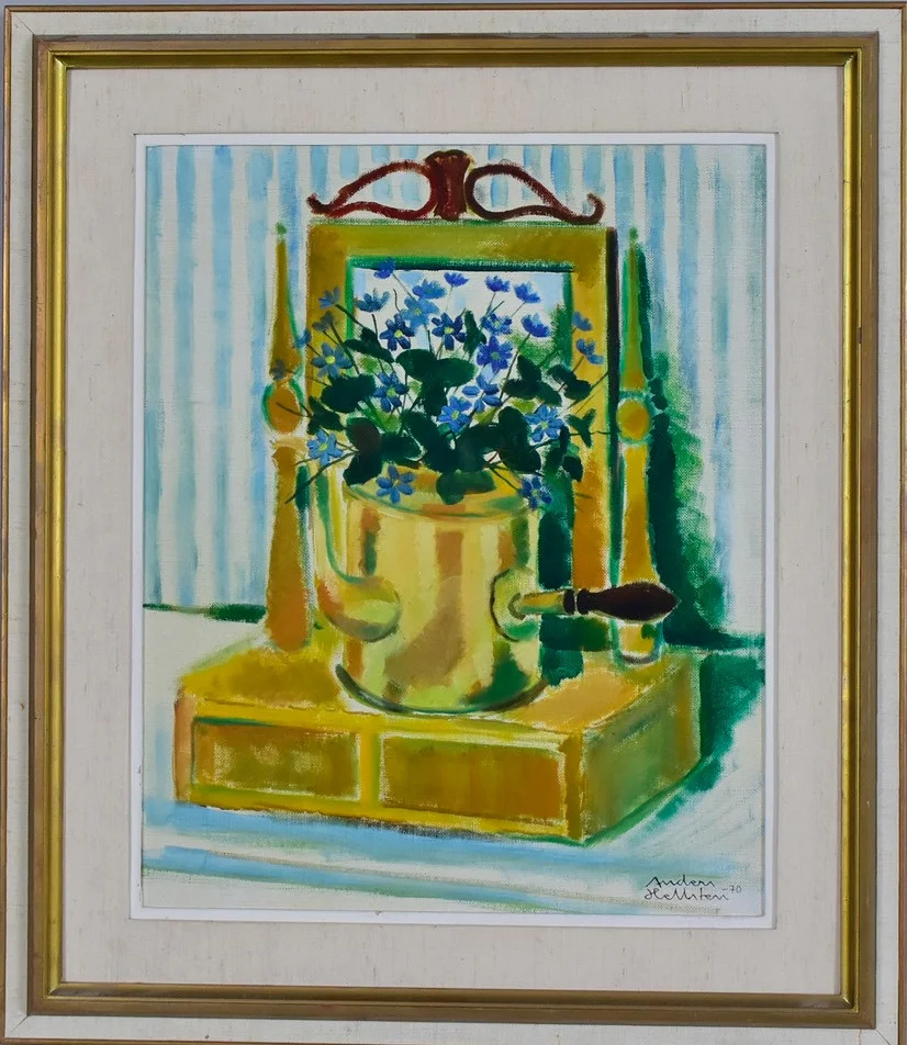 ANDERS HELLSTEN. Olja på pannå. — Paintings — Halmstads Auktionskammare