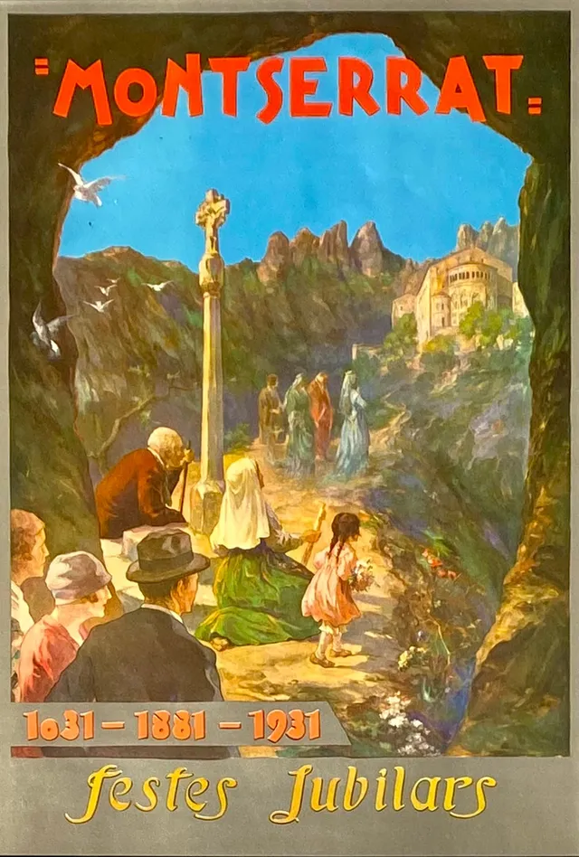 CARTEL ORIGINAL DE MONTSERRAT "FESTES JUVILARS", 1931.