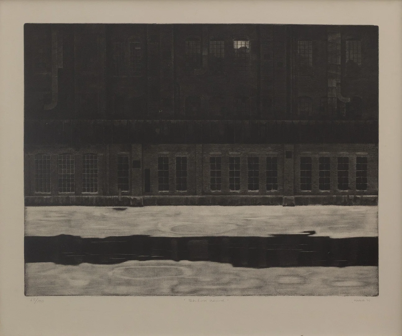 SIXTEN HAAGE. "Fabrik vid Länna", etsning nr 65/150, signerad och daterad -79. — Engravings & Prints — Garpenhus Auktioner