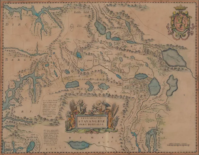 Blaeu, Joan — "Episcopatvs Stavangriæ pars Borealis" Amsterdam 1659 eller senere