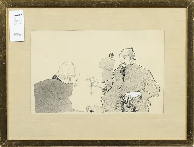AXEL TÖRNEMAN(1880-1925). blandteckning, sign.