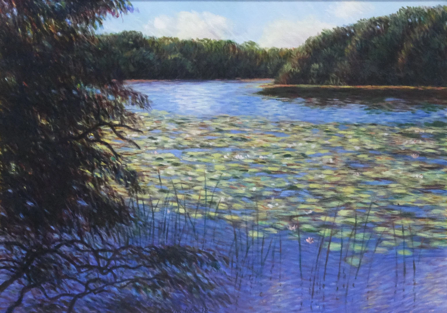 CONNY NYSTRÖM. OLJA PÅ DUK. INSJÖ OCH SKOG. — Paintings — Björnssons Auktionskammare
