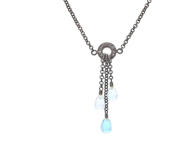 COLLIER, LINKS OF LONDON, silver 925, längd 44 cm, blåa stenar, vikt 6,24 g.