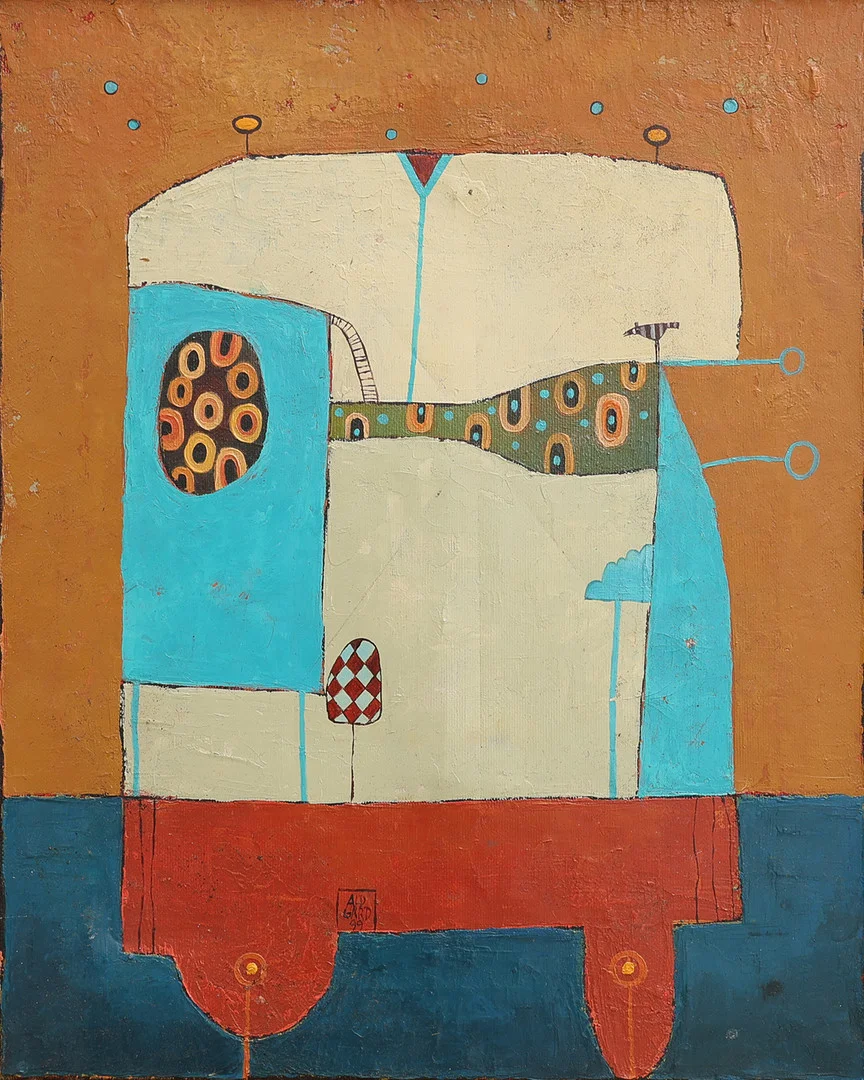 JONAS ALDGÅRD. "THE WAY UP", OLJA PÅ DUK. — Paintings — Crafoord Auktioner Lund