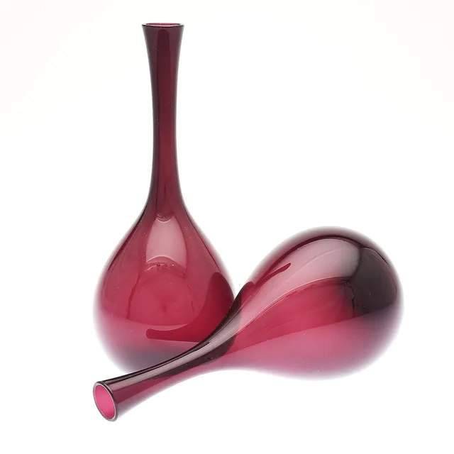 ARTHUR PERCY. Vaser, 2 st, glas, "Bulb".