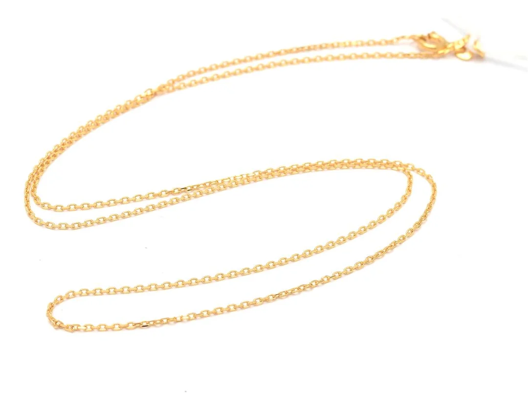 Kedja, 21K 1,7g 43cm bredd:0,6mm — Smycken/Halskedja — Kaplans