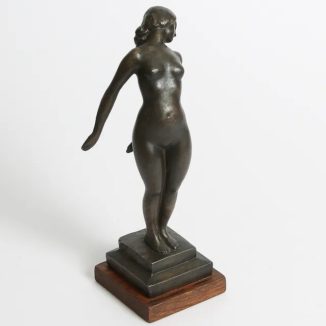 CARL ELDH. "Vinden", brons, utförd 1919.