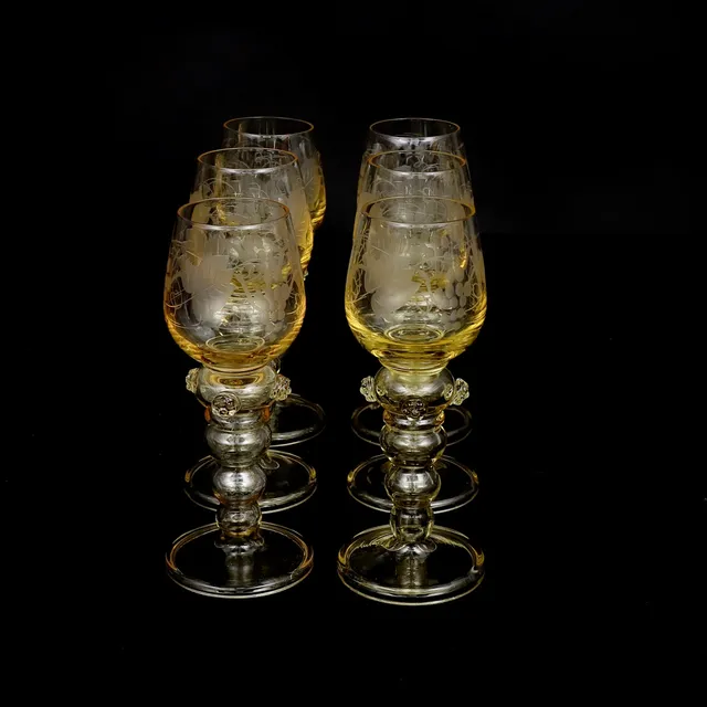 REMMARE, 6 st. gultonat glas.
