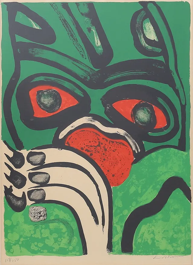 BENGT LINDSTRÖM. Figurkomposition, färglitografi, signerad, numrerad.