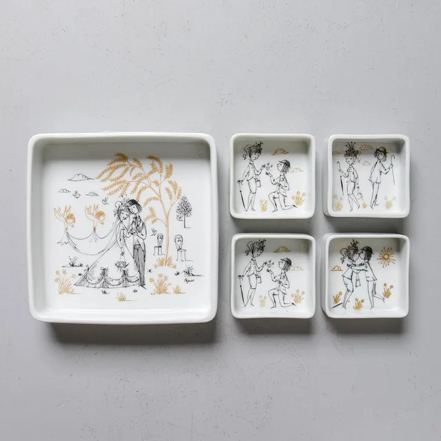 RAYMOND PEYNET. Skålar, 5 st, Studio-Line, Rosenthal.
