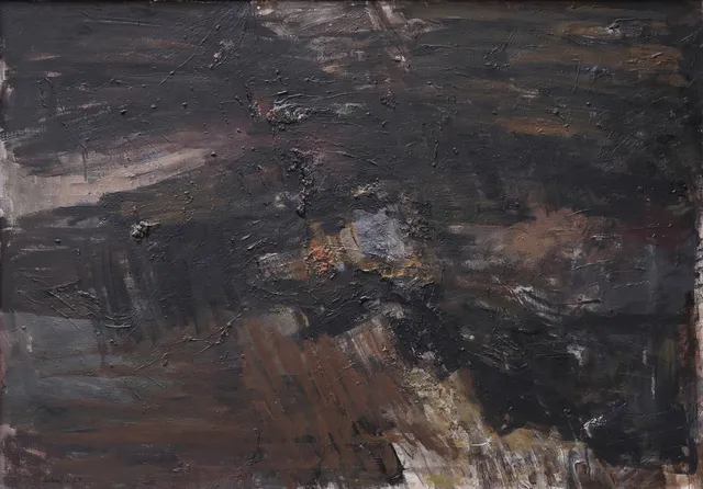 ROLAND LINDBERG. "Strandbild", olja på duk, signerad Roland L 64.