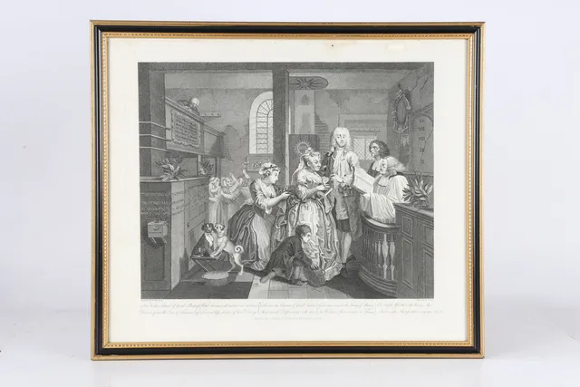 AFTER WILLIAM HOGARTH (1697-1764) EIGHT SATIRICAL ENGRAVINGS.