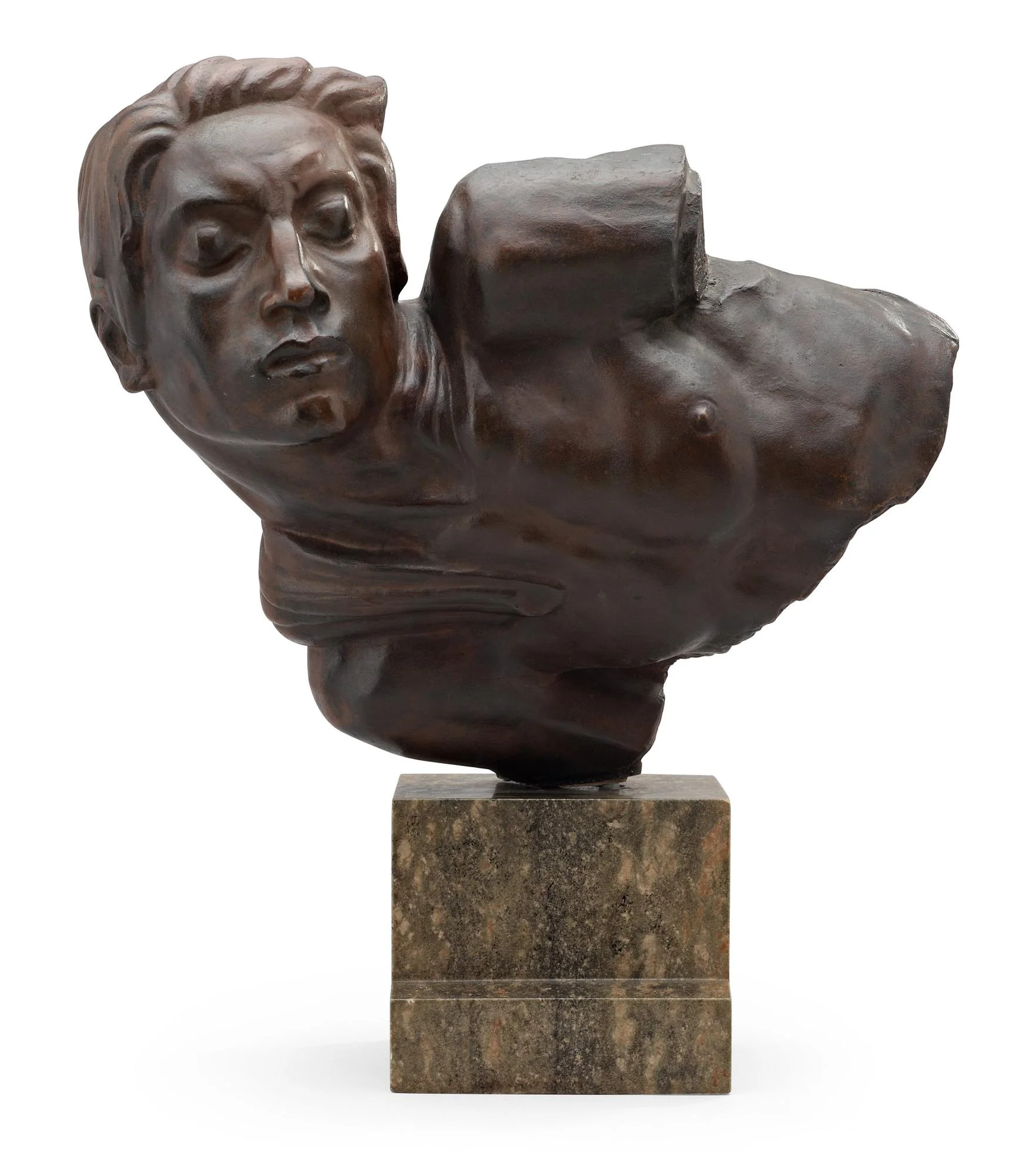 John Lundqvist, Yngling, patinerad brons, Stockholms Konstgjuteri, ca 1937-40. — Bukowskis