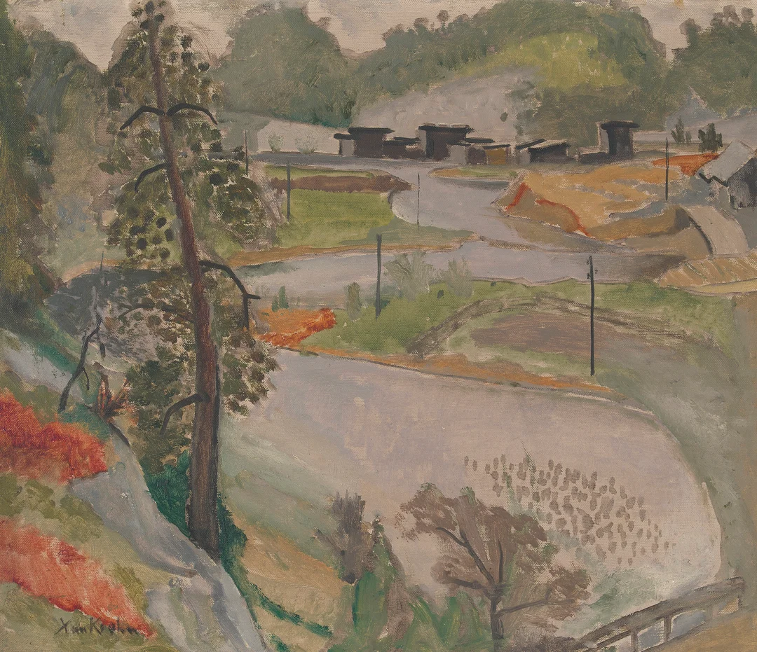 Krohn, Xan — Elvelandskap — Kunst/Maleri — Blomqvist