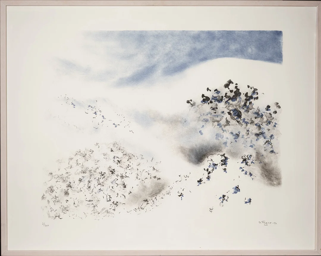 SIXTEN FAGER. Färglitografi, Landskapsmotiv, Numrerad: 3/200, Signerad, 1991. — Engravings & Prints — Norrlands Auktionsverk