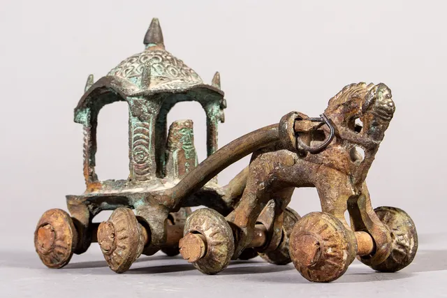 Tempel - Spielzeug, Bronze, Indien, wohl frühes 20.Jh.