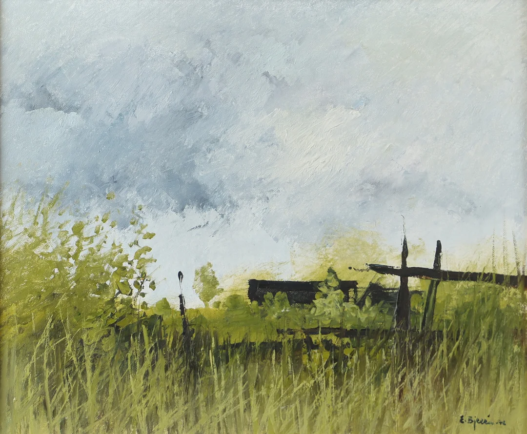 EKE BJERÉN. "Sommar", olja på duk, signerad -76. — Paintings — Helsingborgs Auktionskammare