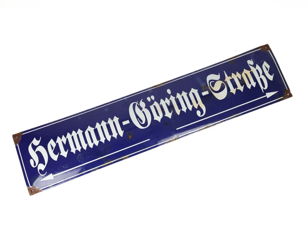 Hermann Göring straße enamel sign — Hobby and collectibles/Collectibles — Lauritz