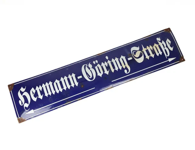 Hermann Göring straße enamel sign