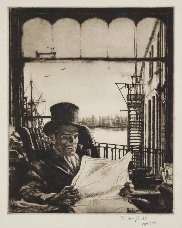 Axel Fridell, "Mr. Simmons" (Tidningsläsaren).