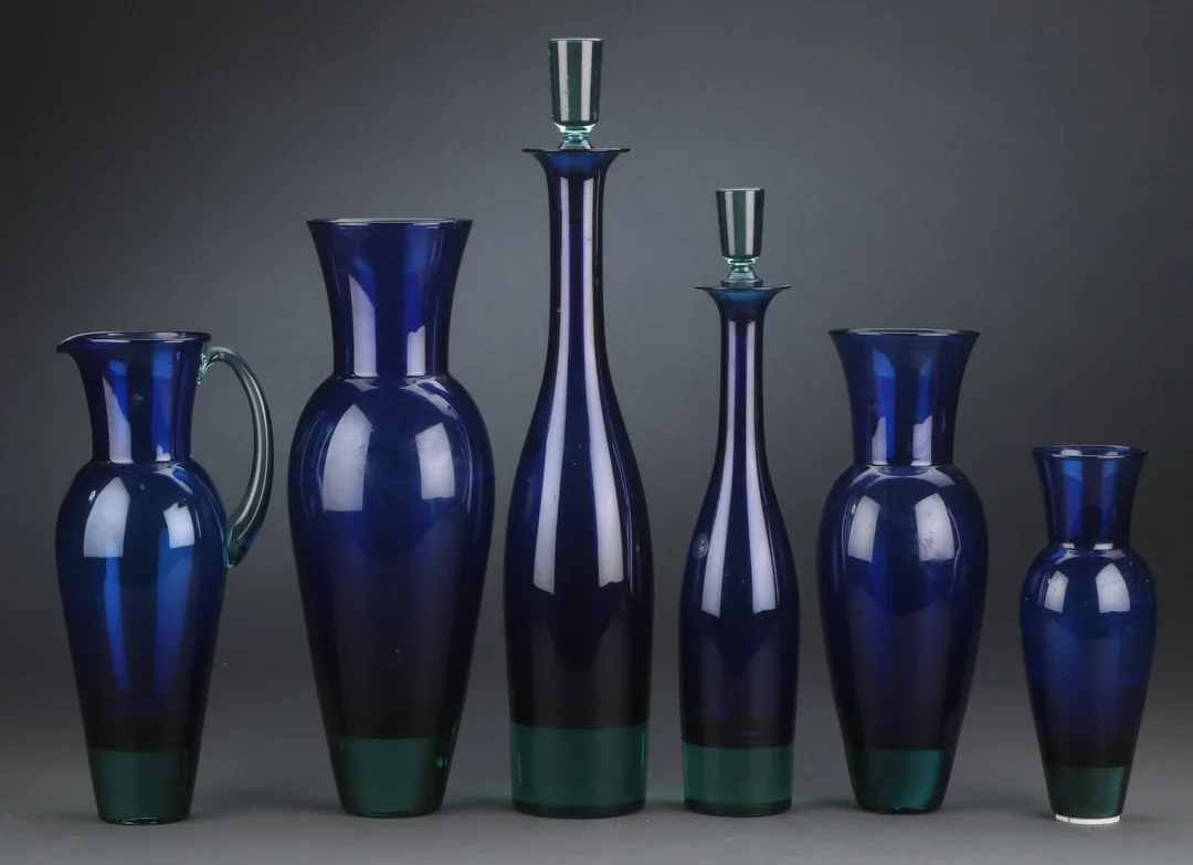 Anja Kjær. Samling glas (6) — Glass, porcelain and ceramics/Vases, bowls, dishes — Lauritz