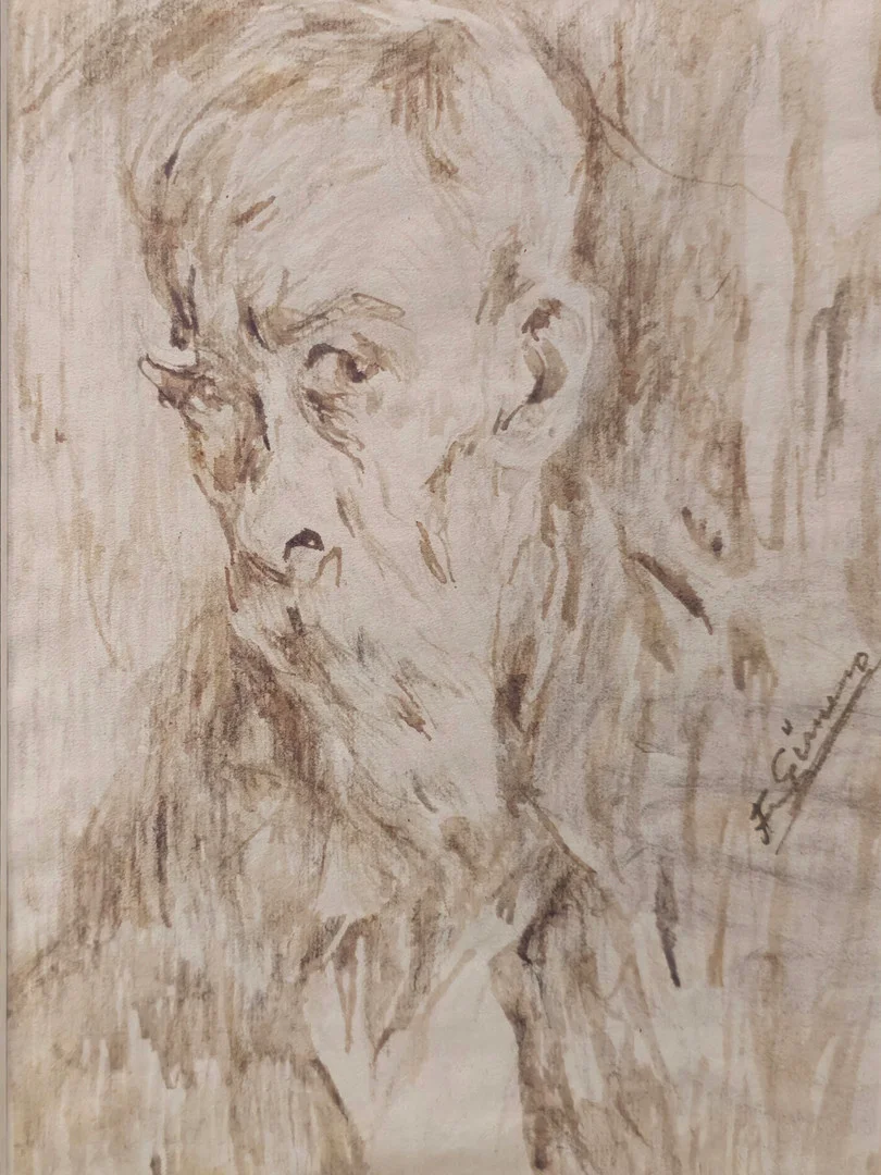 FRANCESC GIMENO (1858-1927). Autorretratos. — Drawings — Barcelona Auctions
